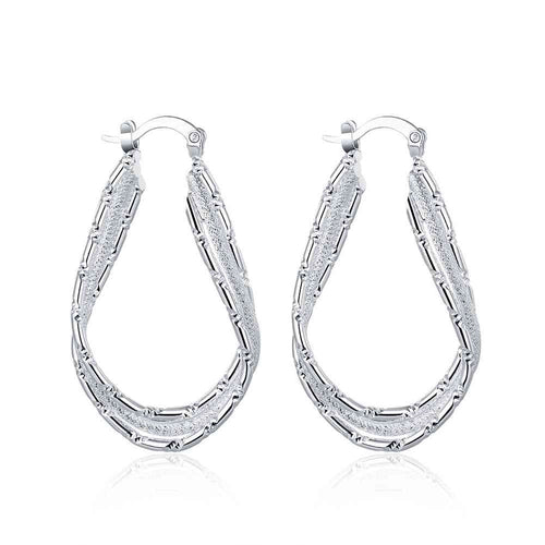 online shopping india silver plated earring streamline clip orecchini wedding jewelry 664 ELY