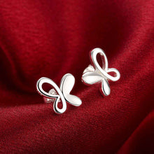 online shopping india silver plated earrings Cute Zircon Butterfly stud cuff diy 314 ELY