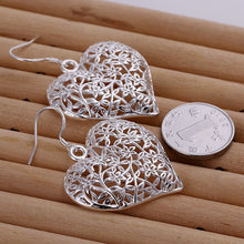 online shopping india silver plated earrings Polished Flower drop brincos de festa joias ELY