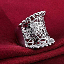 online shopping india silver plated engagement ring long wide web ring men wedding jewelry 37 ELY