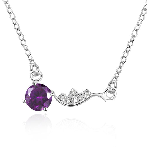 online shopping india silver plated necklaces & pendants Insets wave-purple gem bisuteria horloge 14 ELY