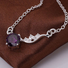 online shopping india silver plated necklaces & pendants Insets wave-purple gem bisuteria horloge 14 ELY