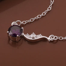 online shopping india silver plated necklaces & pendants Insets wave-purple gem bisuteria horloge 14 ELY