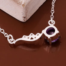 online shopping india silver plated necklaces & pendants Insets wave-purple gem bisuteria horloge 14 ELY