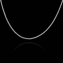 online shopping india silver plated pendant 2MM 16-24inch Twisted Rope choker jewelry display 226 ELY