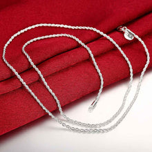 online shopping india silver plated pendant 2MM 16-24inch Twisted Rope choker jewelry display 226 ELY