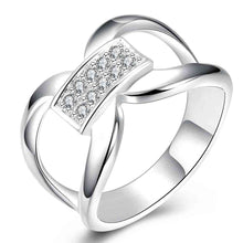 online shopping india silver plated ring Crystal hasp anel masculino bijoux women 782 ELY