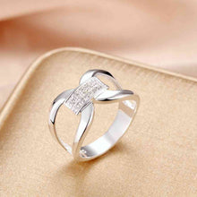 online shopping india silver plated ring Crystal hasp anel masculino bijoux women 782 ELY