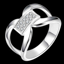 online shopping india silver plated ring Crystal hasp anel masculino bijoux women 782 ELY