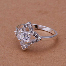 online shopping india silver plated rings Austria Crystal bague femme floating charms 54 ELY