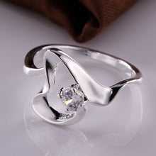 online shopping india silver plated rings Insets casual anel feminino love 468 ELY