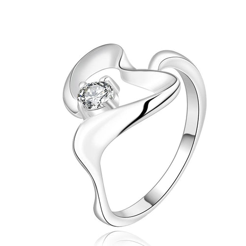 online shopping india silver plated rings Insets casual anel feminino love 468 ELY