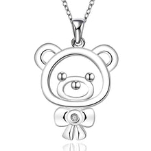 online shopping india silver-plated women necklace bear pendant collier plastron joyas ELY