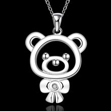 online shopping india silver-plated women necklace bear pendant collier plastron joyas ELY
