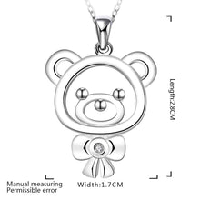 online shopping india silver-plated women necklace bear pendant collier plastron joyas ELY