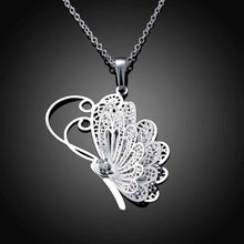 online shopping india silver plated women necklace butterfly collier Gift for her 753 ELY