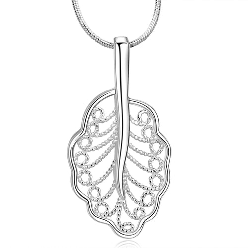online shopping india silver plated women necklace shuye leaf collar accessories198 ELY