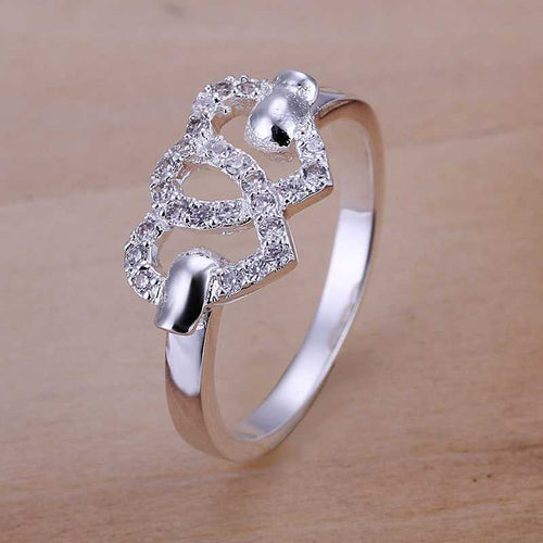 online shopping india silver ring Heart to Heart anel masculino men jewelry 7 ELY