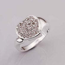 online shopping india silver ring Heart to Heart anel masculino men jewelry 7 ELY