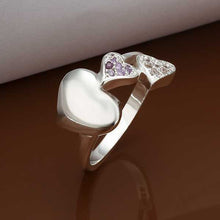 online shopping india silver ring Heart to Heart anel masculino men jewelry 7 ELY