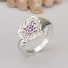 online shopping india silver ring Heart to Heart anel masculino men jewelry 7 ELY