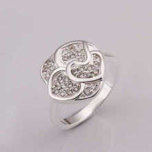 online shopping india silver wedding rings Austria Crystal Flower opal bone 8 ELY