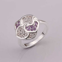 online shopping india silver wedding rings Austria Crystal Flower opal bone 8 ELY
