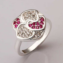 online shopping india silver wedding rings Austria Crystal Flower opal bone 8 ELY