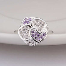 online shopping india silver wedding rings Austria Crystal Flower opal bone 8 ELY