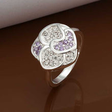 online shopping india silver wedding rings Austria Crystal Flower opal bone 8 ELY
