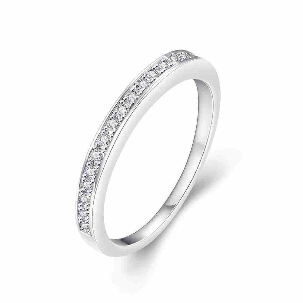 style 18K Gold Plating wedding rings Monochrome inlaid crystal aneis margarida319 ELY
