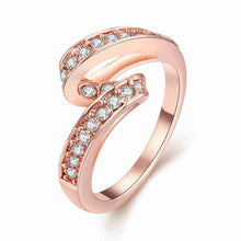 style 18K Gold Plating wedding rings Monochrome inlaid crystal aneis margarida319 ELY