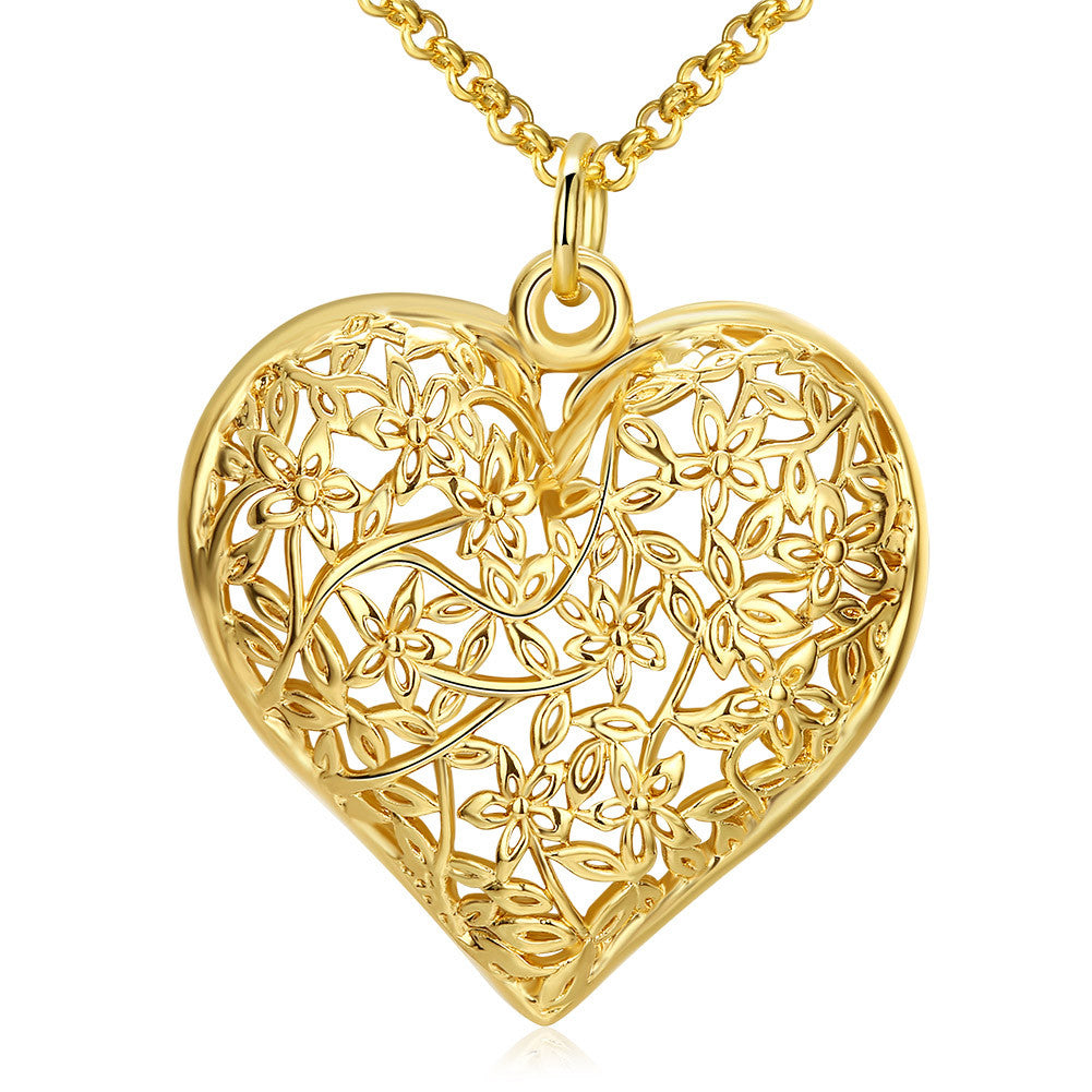 style 18K Gold Plated necklaces Sand grinding collier femme horloge247 ELY