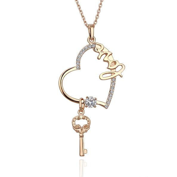 style 18K Gold Plated pendant necklace butterfly love tenis masculino242 ELY
