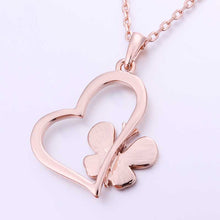 style 18K Gold Plated pendant necklace butterfly love tenis masculino242 ELY