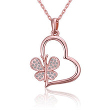 style 18K Gold Plated pendant necklace butterfly love tenis masculino242 ELY
