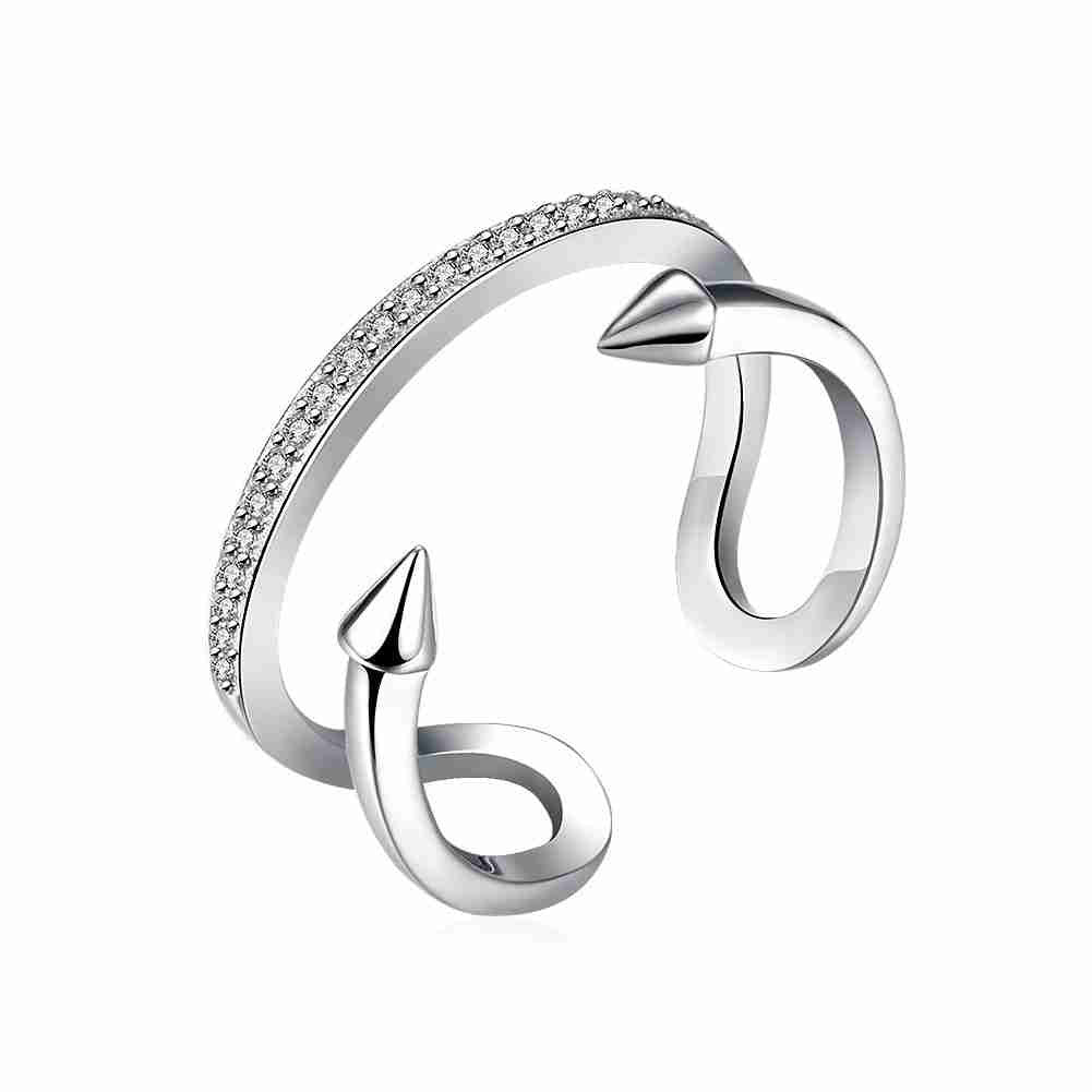 style 925 silver ring Snakeheads lines bague femme sport292 ELY