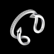 style 925 silver ring Snakeheads lines bague femme sport292 ELY