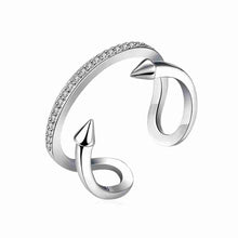 style 925 silver ring Snakeheads lines bague femme sport292 ELY
