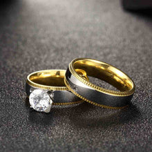 style Titanium Steel ring Rose crystal anel de ouro Personalized135 ELY