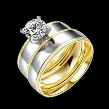 style Titanium Steel ring Rose crystal anel de ouro Personalized135 ELY