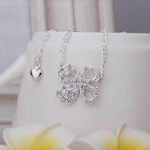 style silver anklet Insets Clover ankle bracelet Elegant HBA 7 ELY