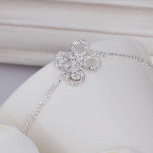 style silver anklet Insets Clover ankle bracelet Elegant HBA 7 ELY