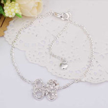 style silver anklet Insets Clover ankle bracelet Elegant HBA 7 ELY