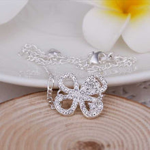style silver anklet Insets Clover ankle bracelet Elegant HBA 7 ELY