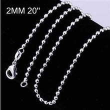 style silver chains 2M 16-24inch charms 5 ELY