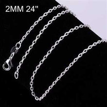 style silver chains 2M 16-24inch charms 5 ELY