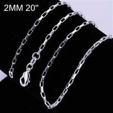 style silver chains 2M 16-24inch charms 5 ELY