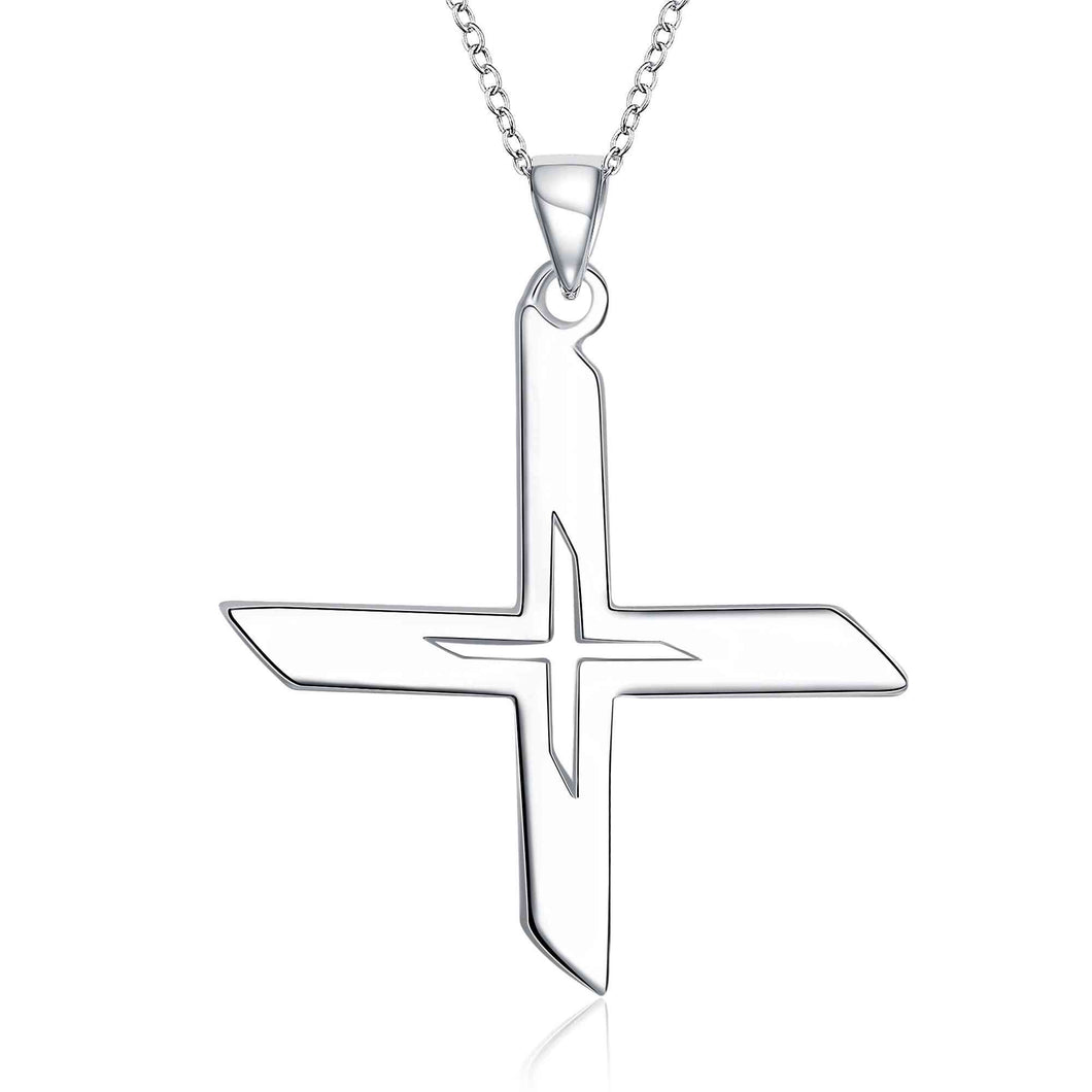 style silver choker necklace Hollow Cross choker sport197 ELY