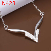 style silver necklaces Crystal U Shaped collares populares Elegant166 ELY